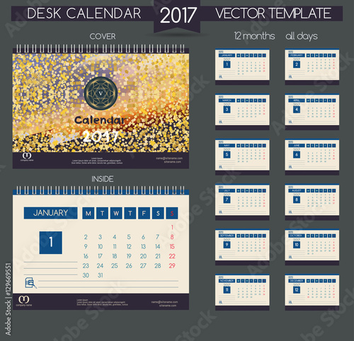 Design Desk Calendar 2017.