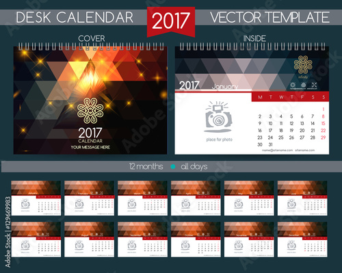Design Desk Calendar 2017.