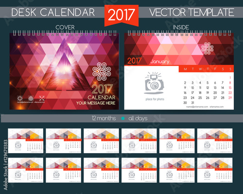 Design Desk Calendar 2017.