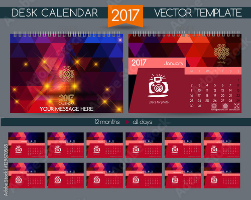 Design Desk Calendar 2017.