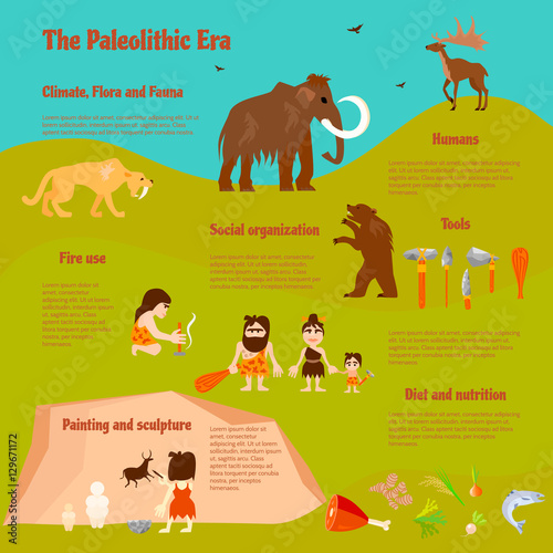 Stone Age Flat Infographics