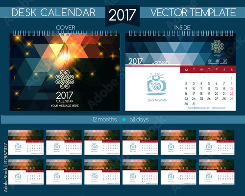 Design Desk Calendar 2017.