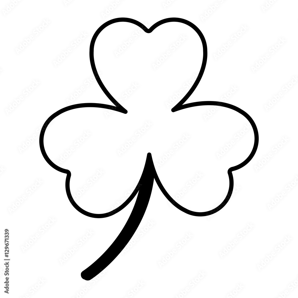 Clover leaf icon. Luck plant spring celebration and fortune theme. Isolated design. Vector illustration Clover leaf icon. Luck plant spring celebration and fortune theme. Isolated design. Vector illustration
