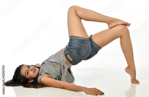 A model on white background