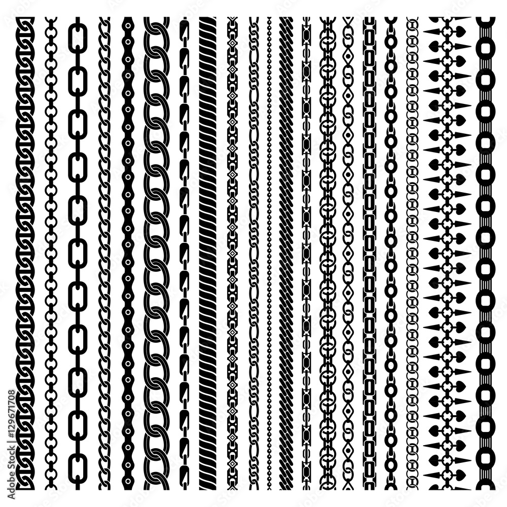 Black Vertical Chains Set Black Vertical Chains Set