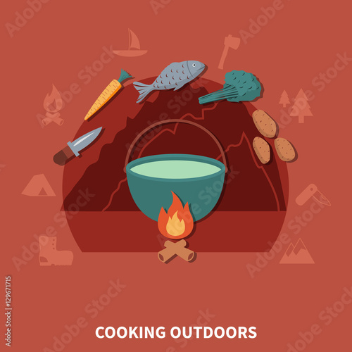  Hiking Equipment And Food Products For  Cooking Outdoors