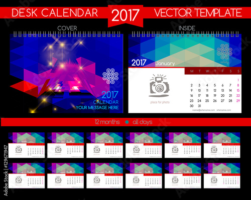 Design Desk Calendar 2017.
