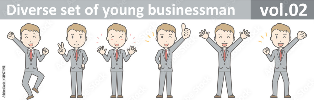Diverse set of young businessman , EPS10 vector format vol.02 Diverse set of young businessman , EPS10 vector format vol.02