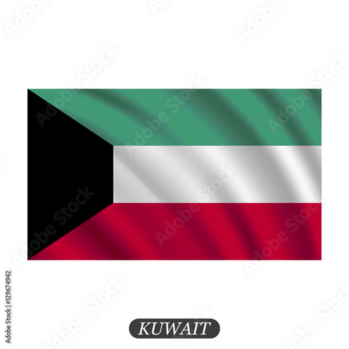 Free Download Waving Kuwait flag on a white background. Vector illustration - GFXLoad