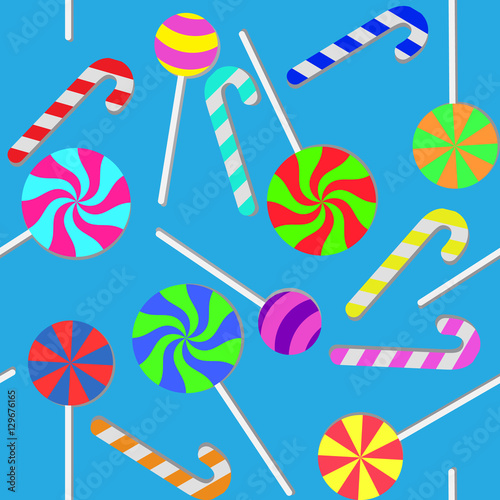 seamless pattern background with lollipops