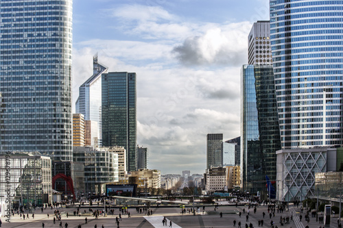 La Defense - January 16  2015. Paris  business center.