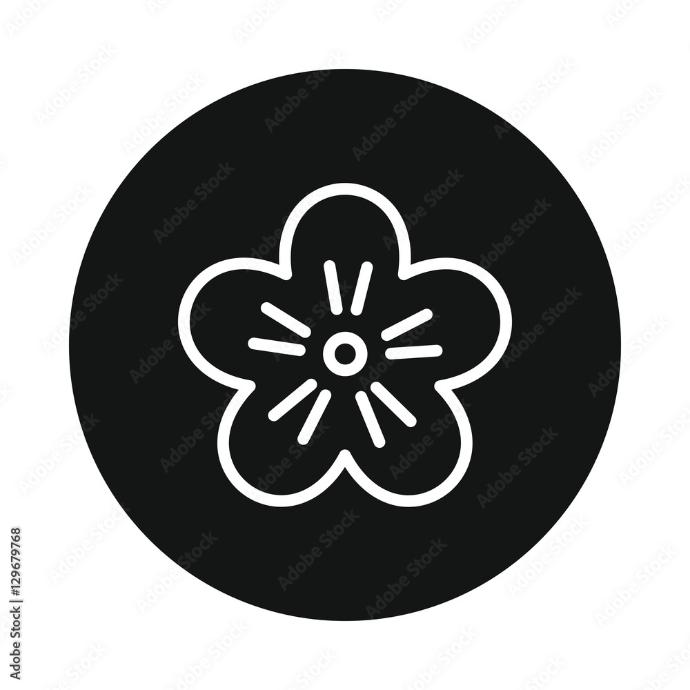 Japan flower sakura icon isolated on white background Japan flower sakura icon isolated on white background