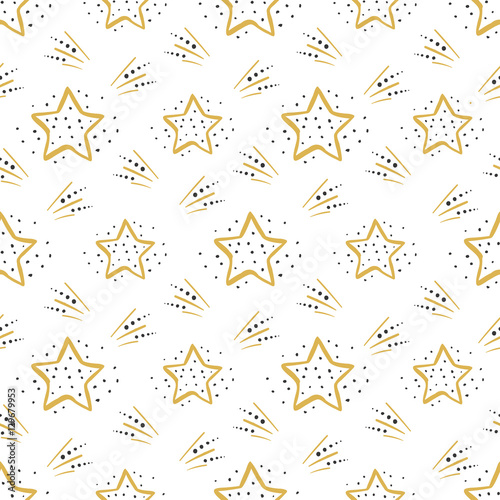 Christmas seamless pattern with stars