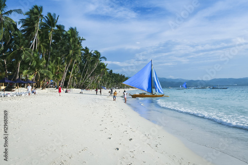 boracay island white beach philippines photo