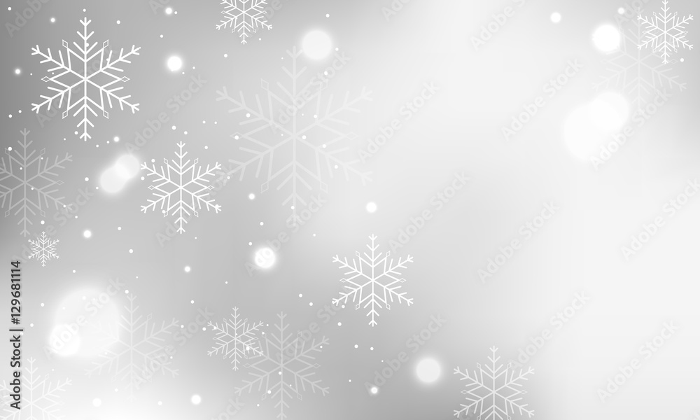 Winter banner with snowflakes and blurred circles. Winter banner with snowflakes and blurred circles.