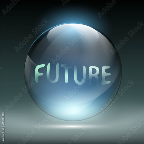 Crystal magic ball for divination. Foretelling the future. Stock vector de  Stock | Adobe Stock