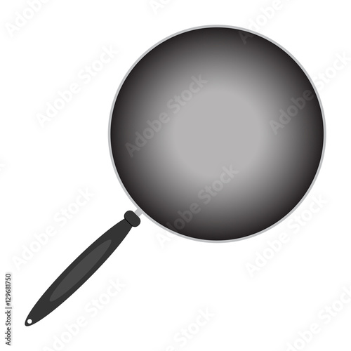 Frying pan icon on white background.illustration EPS 10.