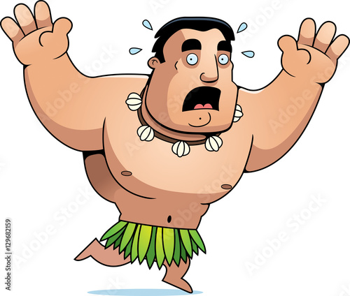 Cartoon Islander Panic