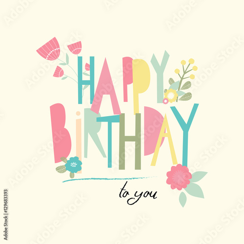 Birthday card with unusual letters