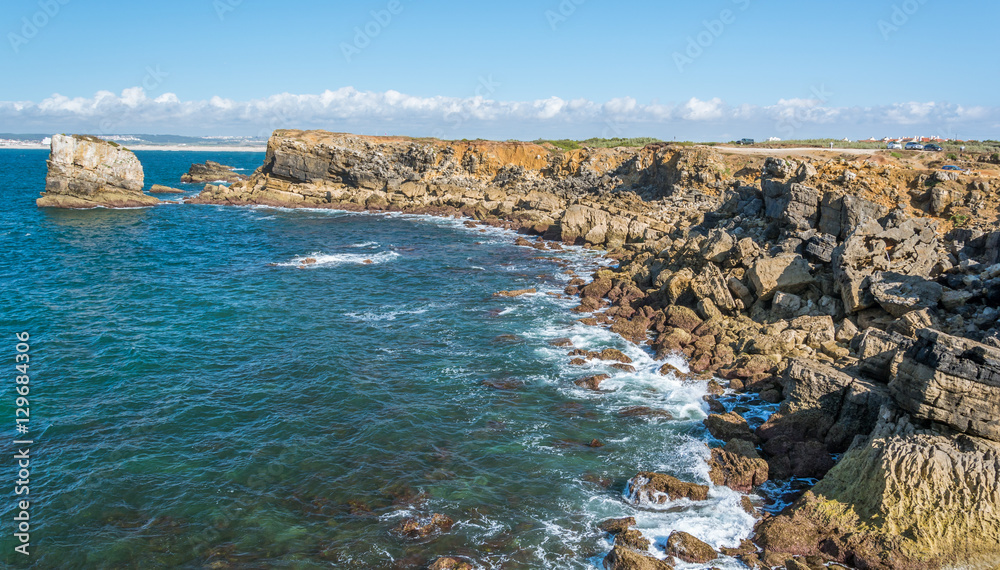 Scenic coastal view in Peniche, Oeste Subregion, Portugal