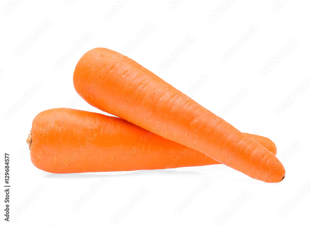fresh carrots isolated on white background fresh carrots isolated on white background