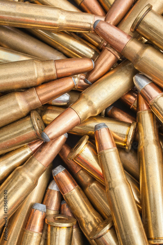 Pile of high caliber bullets.