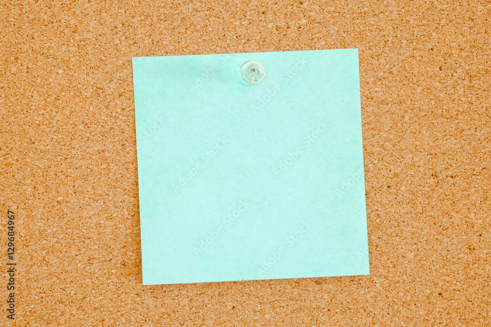 Note On Bulletin Board Note On Bulletin Board