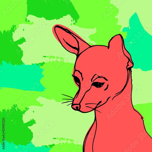 dog vector funny little home eared background