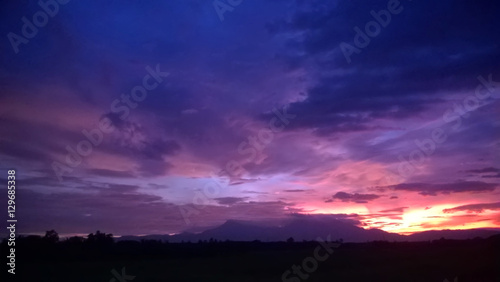 The Sky and Cloudy on Twilight in a day of summer