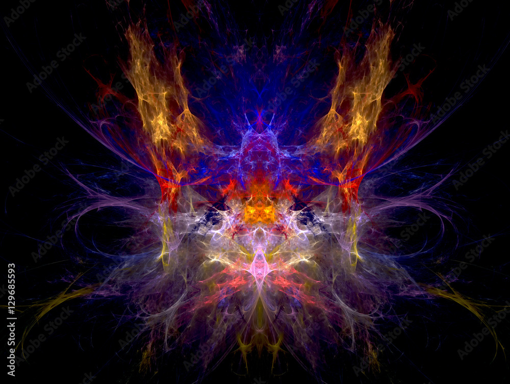 Halloween. Abstract Magic energy multicolored fractal. 3D rendering.
Halloween. Abstract Magic energy multicolored fractal. 3D rendering.