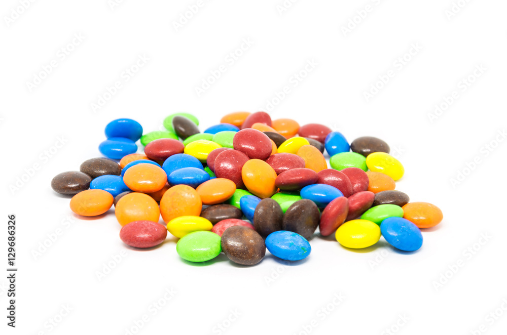 Closeup beautiful colors of candy isolated on white background. Closeup beautiful colors of candy isolated on white background.