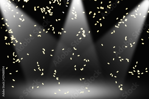 raining confetti on stage photo