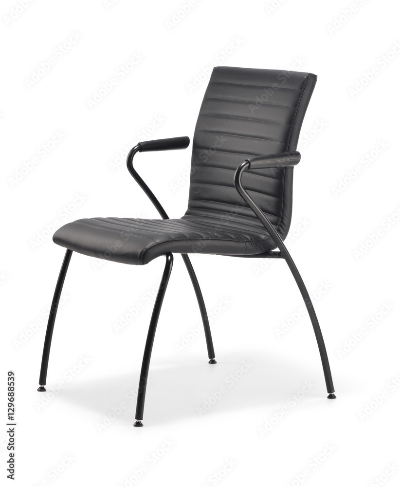 Chair waiting room of black leather
