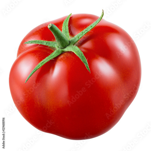 Tomato. Fresh vegetable isolated on white. With clipping path.