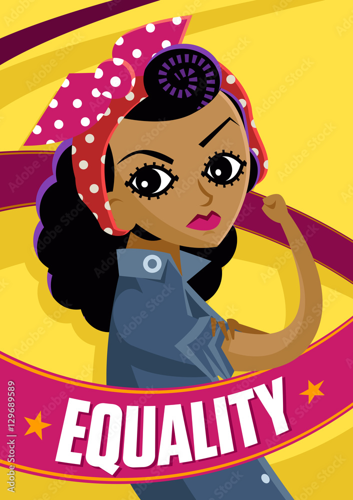african woman fighting for equality Stock Vector | Adobe Stock