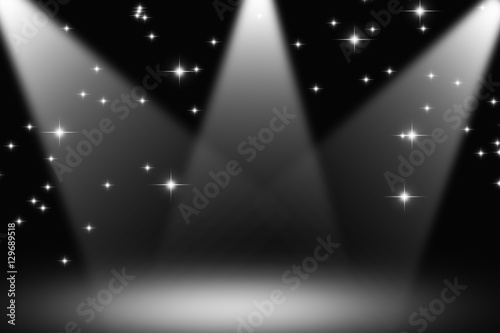 stage backdrop with stars and sparks photo