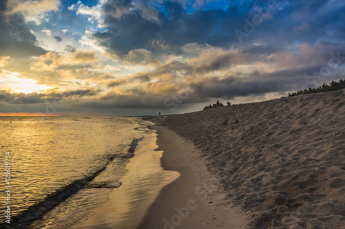 sunset at baltic sea