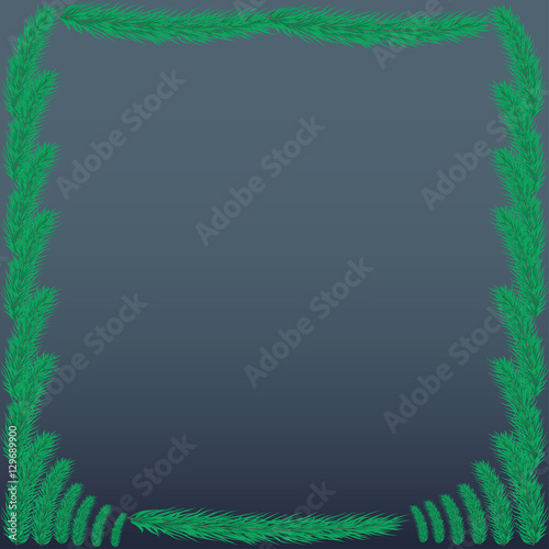 Wallpaper Mural Frame of coniferous branches. Background with evergreen trees. B Torontodigital.ca