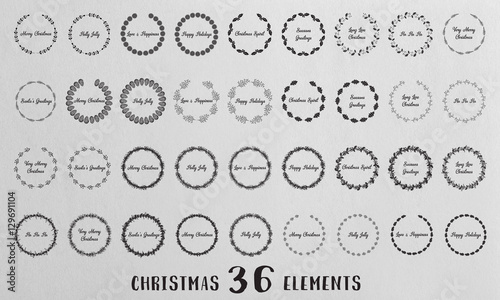 Wreaths Vector Collection of Laurels, Floral Elements