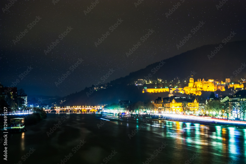 Heidelberg bei Sternenhimmel