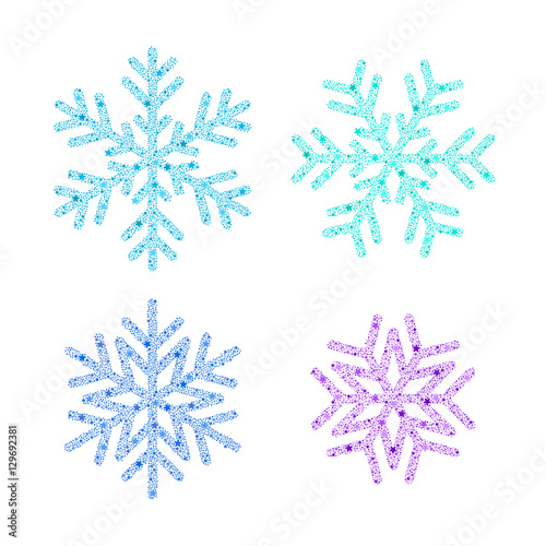 Snowflake set from Christmas decoration.
