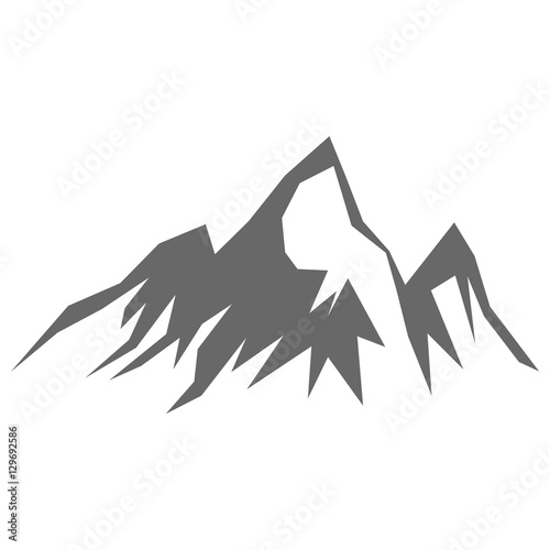 Rock mountain silhouette vector illustration