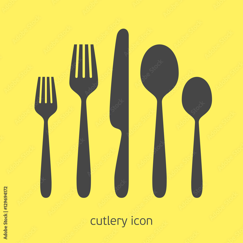 Cutlery vector icon. Cutlery vector icon.