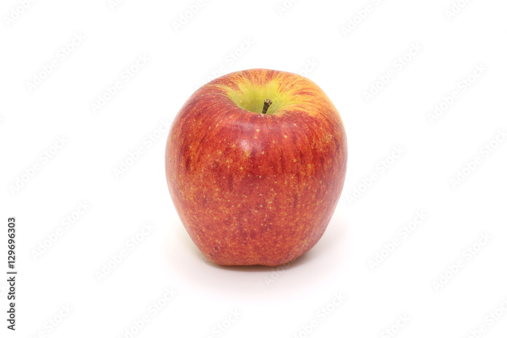 Isolated single simple red apple on white background. Healthy fruit Isolated single simple red apple on white background. Healthy fruit
