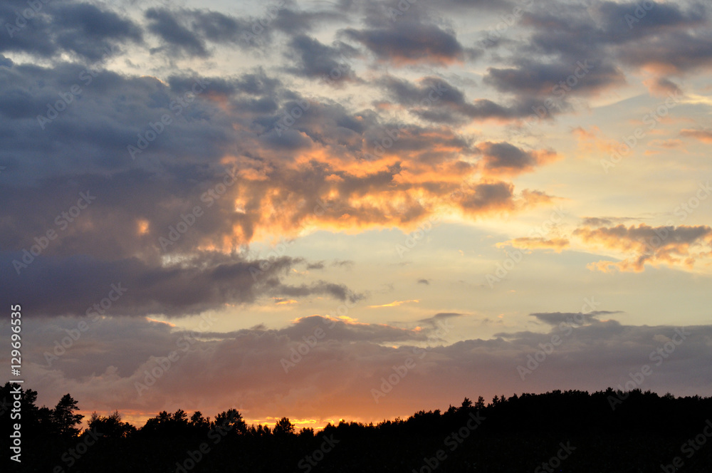 Glow of the setting sun