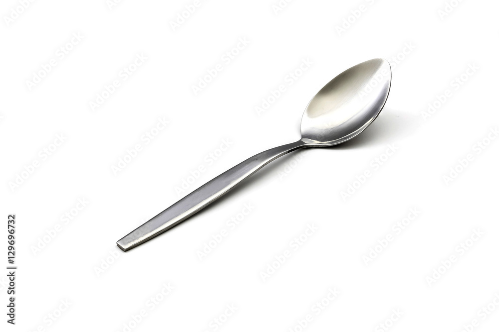 single simple normal spoon isolated on white background single simple normal spoon isolated on white background