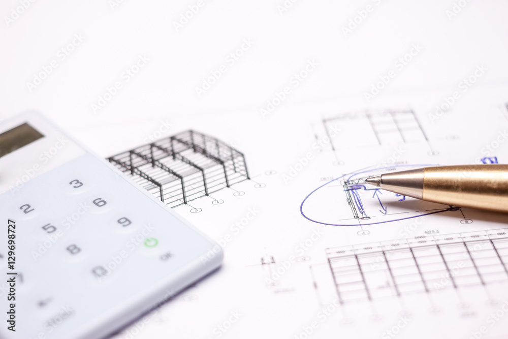 drawing with marks and calculator drawing with marks and calculator