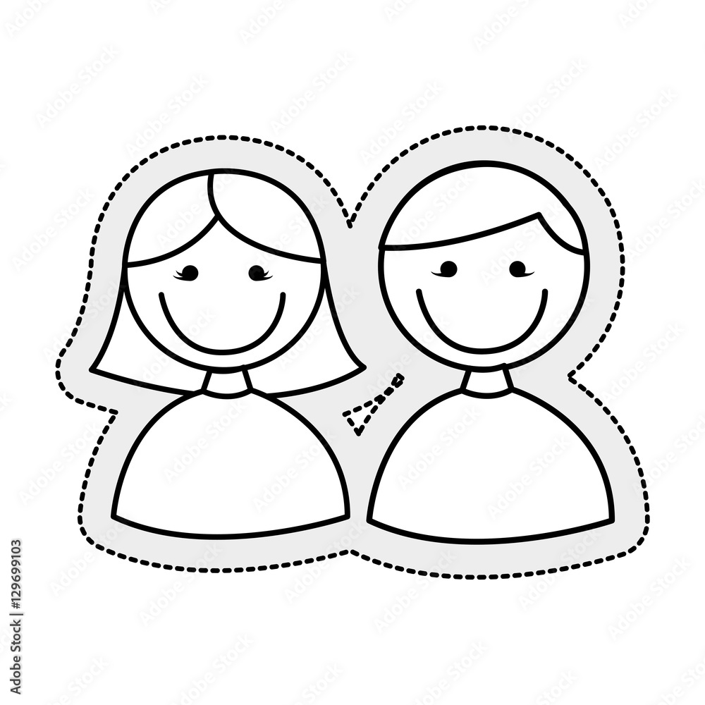 cute little couple isolated icon vector illustration design cute little couple isolated icon vector illustration design