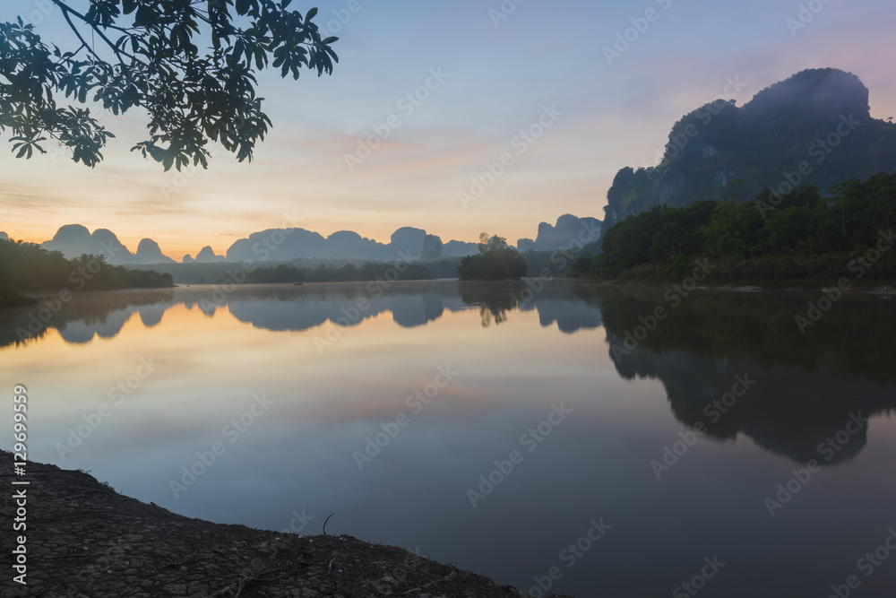 lake at Ban Nong Thale in Krabi province in thailand