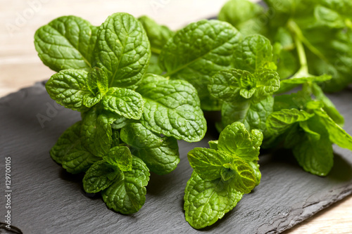 mint leaves close up